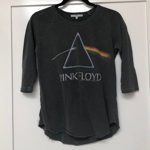 Junk Food Pink Floyd Frayed Band Tee Top Sz Small